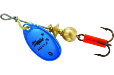 Image of Mepps Aglia In-Line Spinner 1/12 oz, Plain Treble Hook, Blue &amp; Platinum Blade, B0 BLP