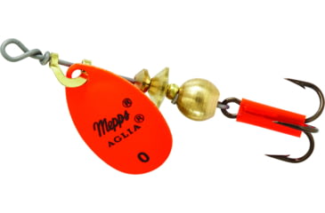 Image of Mepps Aglia In-Line Spinner 1/12 oz, Plain Treble Hook, Hot Orange Blade, B0 HO