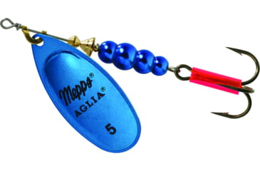 Image of Mepps Aglia In-Line Spinner 1/2 oz, Plain Treble Hook, Blue &amp; Platinum Blade, B5 BLP