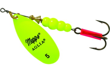 Image of Mepps Aglia In-Line Spinner 1/2 oz, Plain Treble Hook, Hot Chartreuse, B5 HC