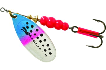 Image of Mepps Aglia In-Line Spinner 1/2 oz, Plain Treble Hook, Rainbow Trout Blade, B5 RBT