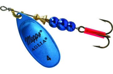 Image of Mepps Aglia In-Line Spinner 1/3 oz, Plain Treble Hook, Blue &amp; Platinum Blade, B4 BLP