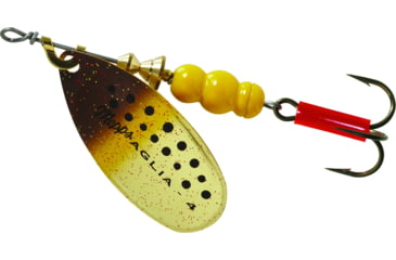 Image of Mepps Aglia In-Line Spinner 1/3 oz, Plain Treble Hook, Brown Trout Blade, B4 BRT
