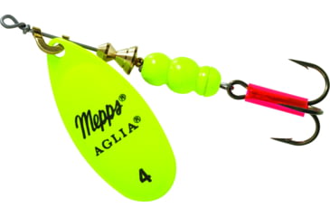 Image of Mepps Aglia In-Line Spinner 1/3 oz, Plain Treble Hook, Chartreuse Blade, B4 HC