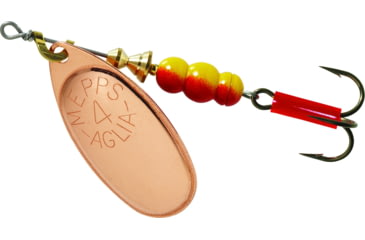 Image of Mepps Aglia In-Line Spinner 1/3 oz, Plain Treble Hook, Copper Blade, B4 C