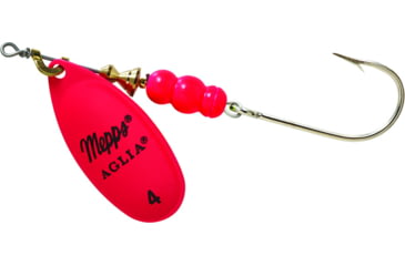 Image of Mepps Aglia In-Line Spinner 1/3 oz, Plain Treble Hook, Hot Pink Blade, B4P HP