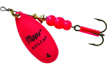 Image of Mepps Aglia In-Line Spinner 1/3 oz, Plain Treble Hook, Pink Blade, B4 HP