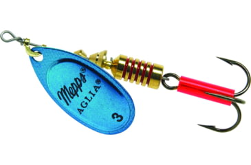 Image of Mepps Aglia In-Line Spinner 1/4 oz, Plain Treble Hook, Blue &amp; Platinum Blade, B3 BLP