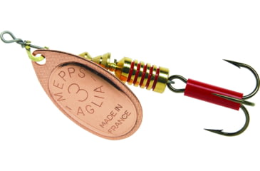 Image of Mepps Aglia In-Line Spinner 1/4 oz, Plain Treble Hook, Copper Blade, B3 C