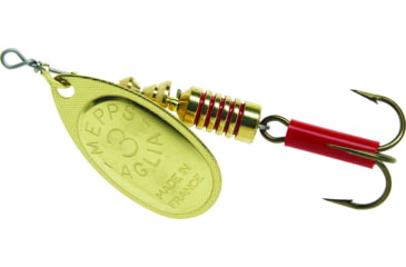 Image of Mepps Aglia In-Line Spinner 1/4 oz, Plain Treble Hook, Gold Blade, B3 G