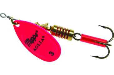 Image of Mepps Aglia In-Line Spinner 1/4 oz, Plain Treble Hook, Pink Blade, B3 HP