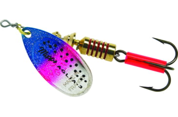 Image of Mepps Aglia In-Line Spinner 1/4 oz, Plain Treble Hook, Rainbow Trout Blade, B3 RBT