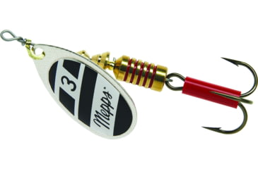 Image of Mepps Aglia In-Line Spinner 1/4 oz, Plain Treble Hook Silver/Black/White Blade, B3 S/BW