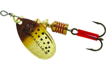 Image of Mepps Aglia In-Line Spinner 1/6 oz, Plain Treble Hook, Brown Trout Blade, B2 BRT