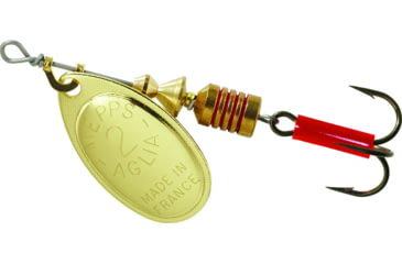 Image of Mepps Aglia In-Line Spinner 1/6 oz, Plain Treble Hook, Gold Blade, B2 G