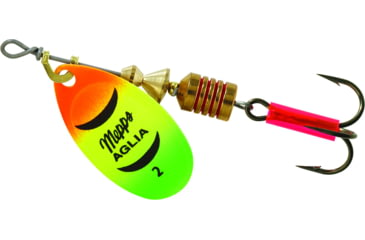 Image of Mepps Aglia In-Line Spinner 1/6 oz, Plain Treble Hook, Hot Firetiger Blade, B2 HFT