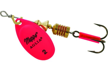 Image of Mepps Aglia In-Line Spinner 1/6 oz, Plain Treble Hook, Hot Pink Blade, B2 HP