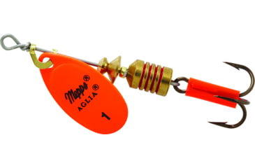 Image of Mepps Aglia In-Line Spinner 1/8 oz, Plain Treble Hook, Hot Orange Blade, B1 HO