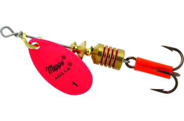 Image of Mepps Aglia In-Line Spinner 1/8 oz, Plain Treble Hook, Hot Pink Blade, B1 HP