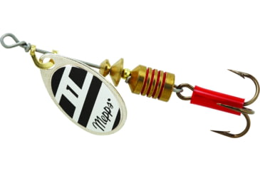 Image of Mepps Aglia In-Line Spinner 1/8 oz, Plain Treble Hook Silver/Black/White Blade, B1 S/BW