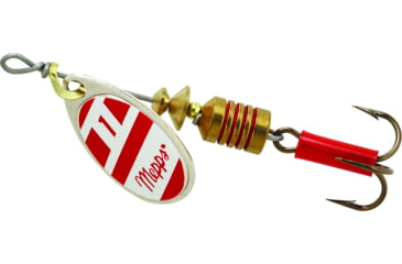 Image of Mepps Aglia In-Line Spinner 1/8 oz, Plain Treble Hook Silver/Red/White Blade, B1 S/RW
