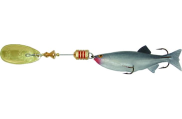 Image of Mepps Comet Mino In-Line Spinner, 2 1/2in, 1/4 oz, Gold Blade with Shad Mino, Floating, C2M G