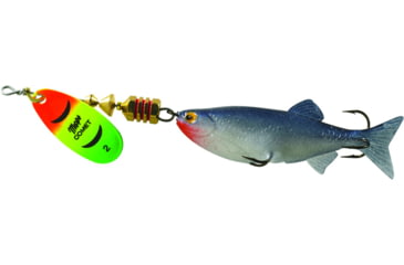 Image of Mepps Comet Mino In-Line Spinner, 2 1/2in, 1/4 oz, Hot Firetiger Blade with Shad Mino, Floating, C2M HFT