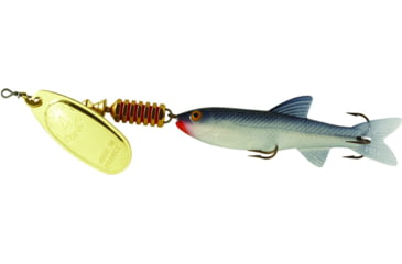 Image of Mepps Comet Mino In-Line Spinner, 3in, 7/16 oz, Gold Blade with Shad Mino, Floating, C4M G