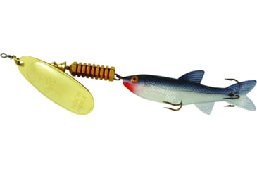 Image of Mepps Comet Mino In-Line Spinner, 4in, 1/2 oz, Gold Blade with Shad Mino, Floating, C5M G