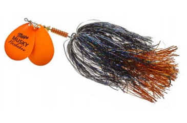 Image of Mepps Double Blade Musky Flashabou, Hot Orange/Black/Orange, 1 1/2 oz, MFD7T HO2-BO