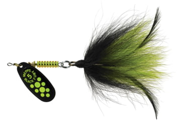 Image of Mepps Musky Killer-Bucktail, chart dot-black/chart, 3/4oz, BFM CH-BC