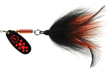 Image of Mepps Musky Killer-Bucktail, fl red dot-black/orange, 3/4oz, BFM FL-BO