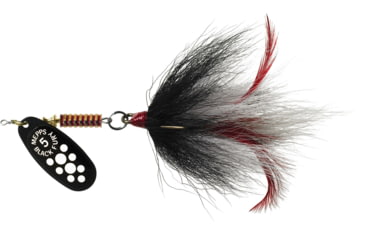 Image of Mepps Musky Killer-Bucktail, white dot-black/white, 3/4oz, BFM W-BW