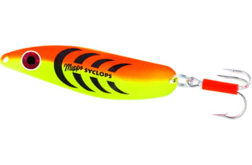 Image of Mepps Syclops-Plain Treble 1/4oz Hot Orange/Chartreuse, SY0 HOC