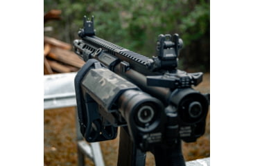 Image of Meprolight CABS Co-Witness Adjustable Back-up Tritium Rifle Sights, Green Swiss Tritium Front, Black, 407100