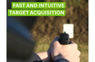 Image of Meprolight FT BULLSEYE SIG Sauer P365 XL Tritium Front Sight, Black, Green, 1.36X0.25X0.29 in, 0632173108