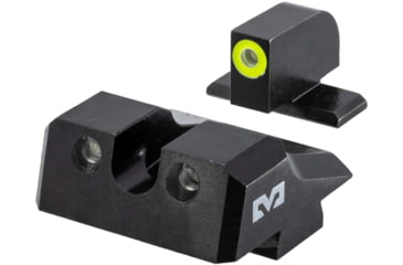 Image of Meprolight Hyper Bright Springfield Armory Echelon Fixed Tritium Night Sight Set, Black, Yellow Front Sight, 0401453121