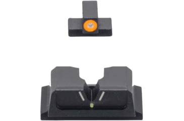 Image of Meprolight Hyper-Bright V-Sight S&amp;W M&amp;P, Non-Or, Sd/Sdve - O Ring, Black Orange Ring, 417103131, 417103131