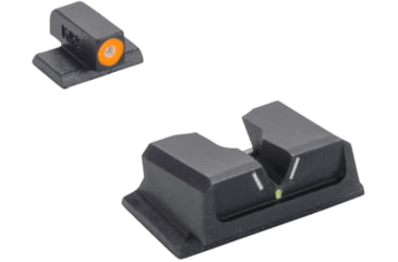 Image of Meprolight Hyper-Bright V-Sight S&amp;W M&amp;P, Non-Or, Sd/Sdve - O Ring, Black Orange Ring, 417103131, 417103131