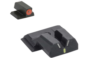 Image of Meprolight Hyper-Bright V-Sight S&amp;W M&amp;P Shield, Non-Ez Models, - O Ring, Black Orange Ring, 417753131, 417753131