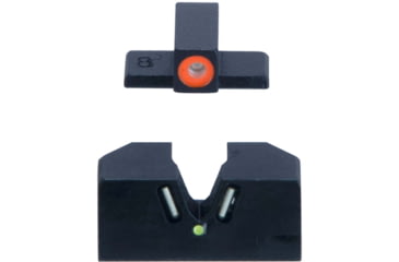 Image of Meprolight Hyper-Bright V-Sight Sig 9Mm/.357Sig P-Series Dovetailed, #8/#8 - O Ring, Black Orange Ring, 401503131, 401503131