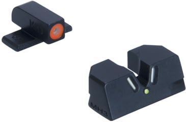 Image of Meprolight Hyper-Bright V-Sight Sig 9Mm/.357Sig P-Series Dovetailed, #8/#8 - O Ring, Black Orange Ring, 401503131