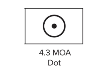 Image of Meprolight M21 1x30mm Reflex Sight, 4.3 MOA Dot Reticle, Black w/Dust Cover M21-D4