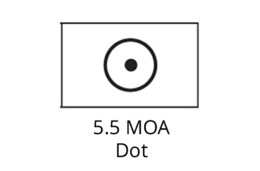 Image of Meprolight M21 1x30mm Reflex Sight, 5.5 MOA Dot Reticle, Black w/Dust Cover M21-D5