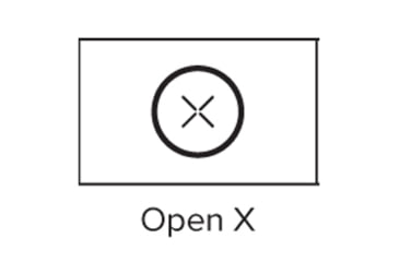 Image of Meprolight M21 1x30mm Reflex Sight, Open-X Reticle, Black w/Dust Cover M21-X