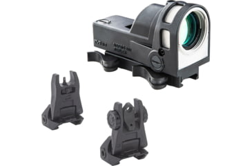 Image of Meprolight M21 1x30mm Reflex Red Dot Sight, Open X and Fubs Self-Illuminated Flip Backup Sight, 56263610