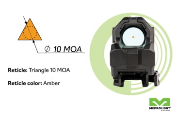 Image of Meprolight M22 PRO Reflex Red Dot Sight, 1x28mm, Triangle 10 MOA, Amber, 56225270