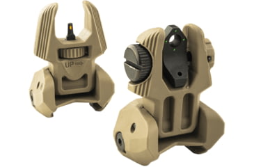 Image of FAB Defense FRBS Self-Illuminated Flip Up Sights Set w/ Meprolight Tritium, Orange/4 Dot, Desert, Orange/4 Dot, MPOP4D-DESERT