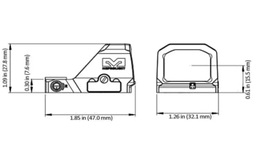 Image of Meprolight MPO-F 1x 0.95x0.7in Reflex Red Dot Sight