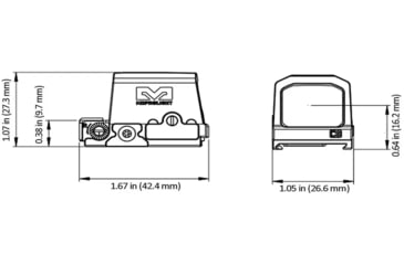 Image of Meprolight MPO PRO-S 1x 0.78x0.60in Reflex Red Dot Sight